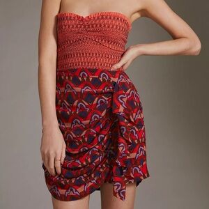 NWOT Anthropologie DOLAN Ruched Ruffle Mini Skirt, Size XS